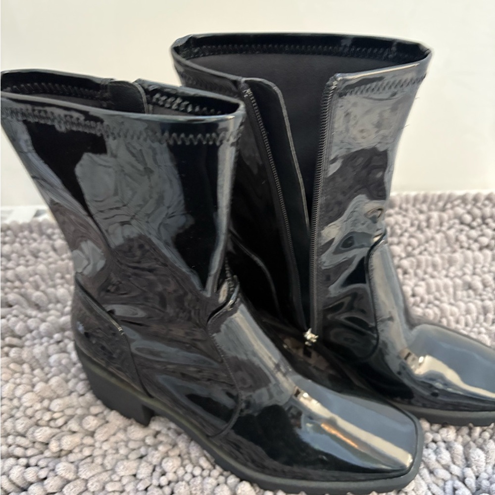 Journee Collection Black Winter Rain Boots